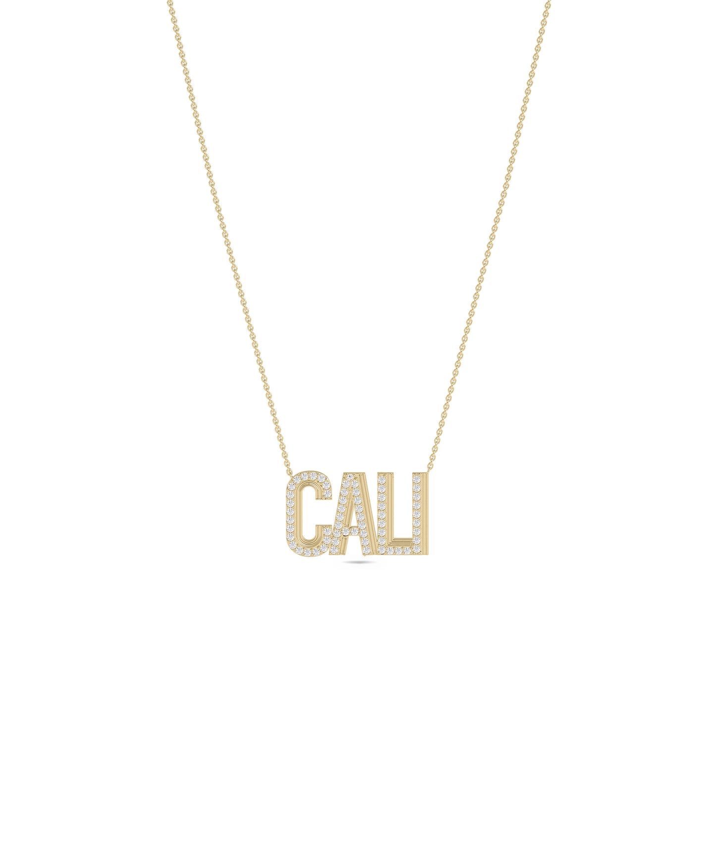 Diamond & Groove Name Necklace - Everyday Jewelry