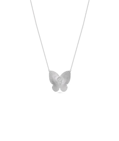 Groove Butterfly Necklace with Diamond