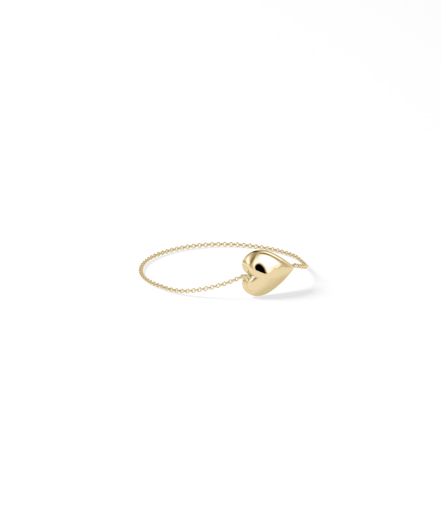 Heart Bubble Cable Chain Ring | Everyday Jewelry For Women