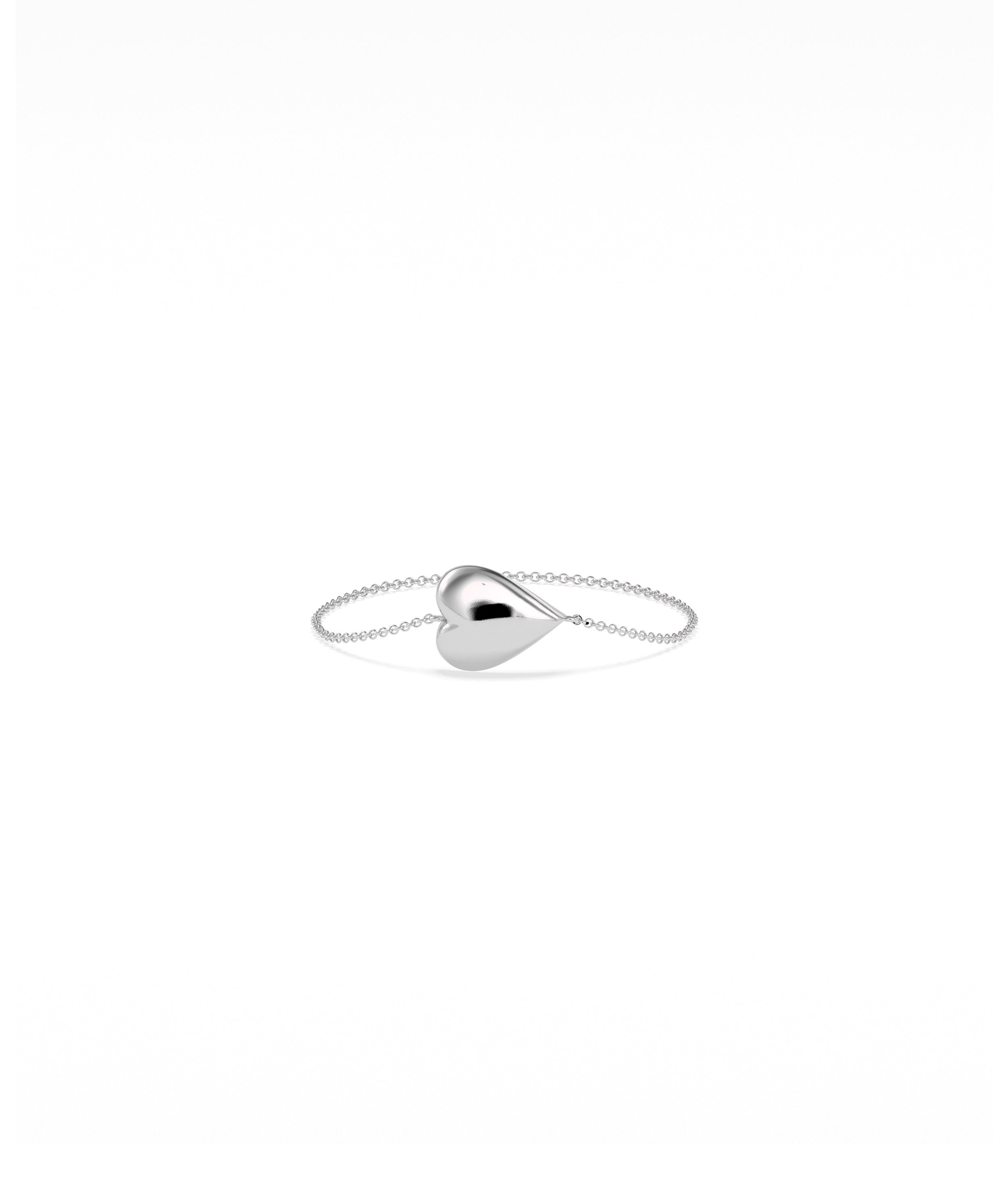 Heart Bubble Cable Chain Ring | Everyday Jewelry For Women