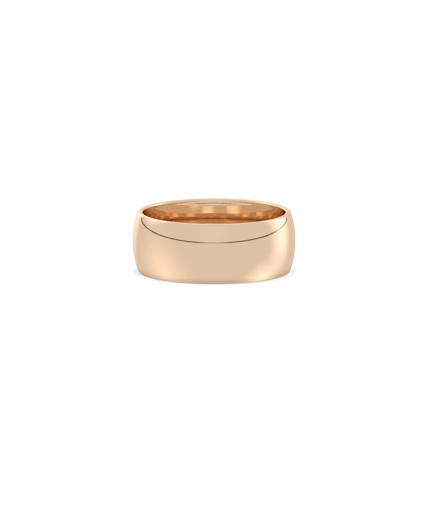 Gold Wide Dome Band Ring | Diamond Band Rings