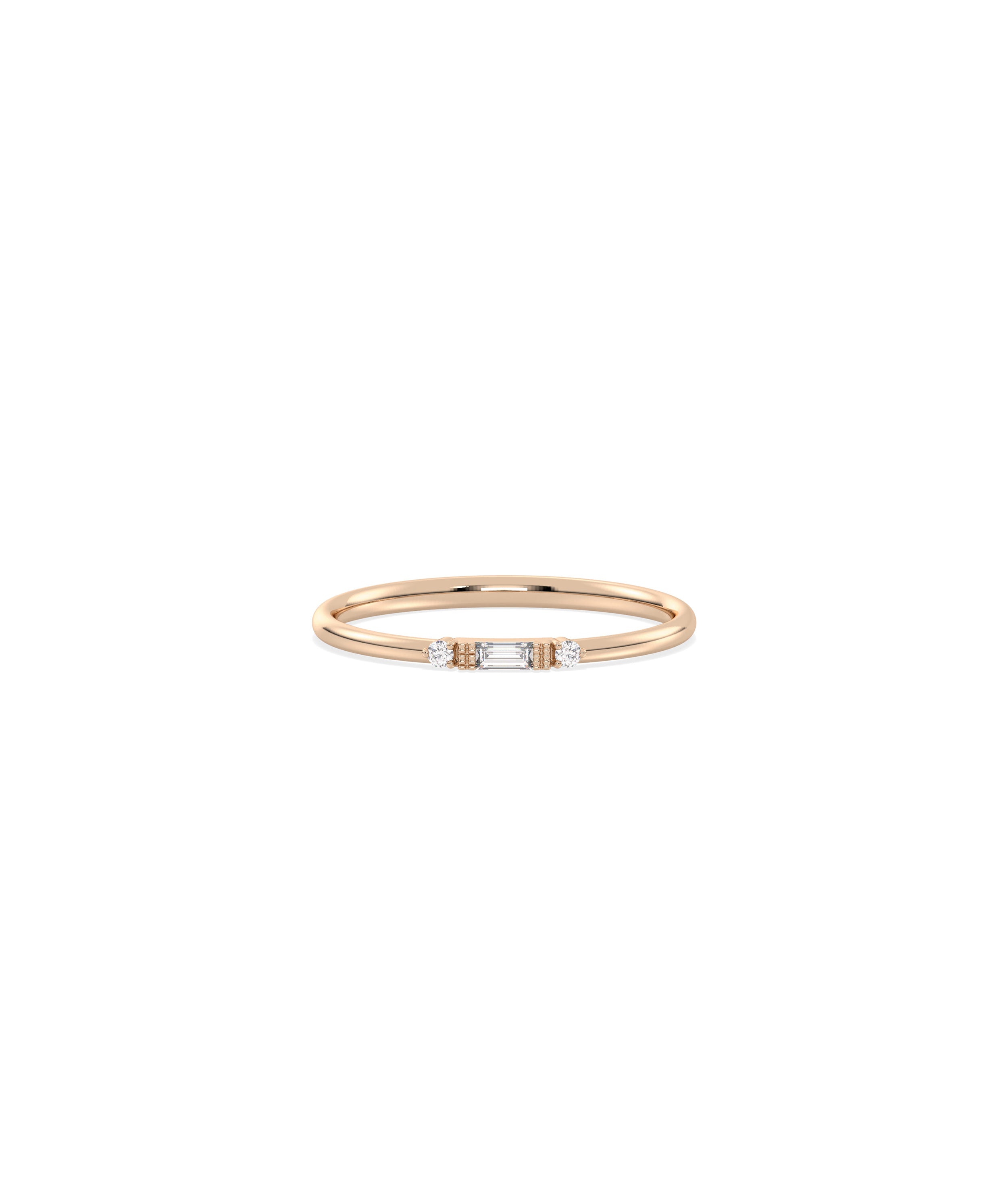 Baguette and Accent Diamond Ring