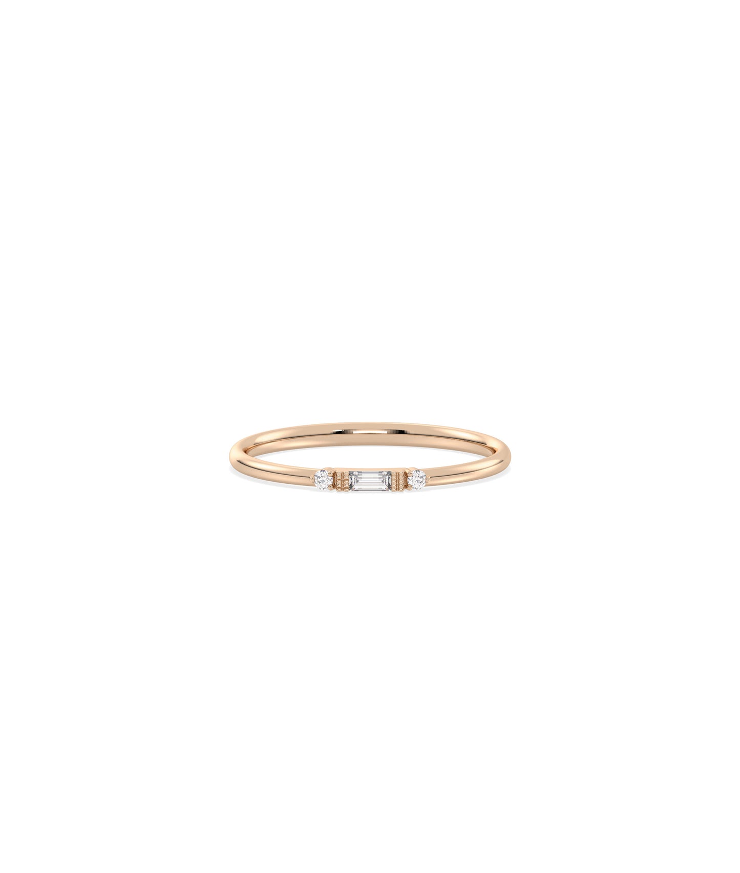 Baguette and Accent Diamond Ring