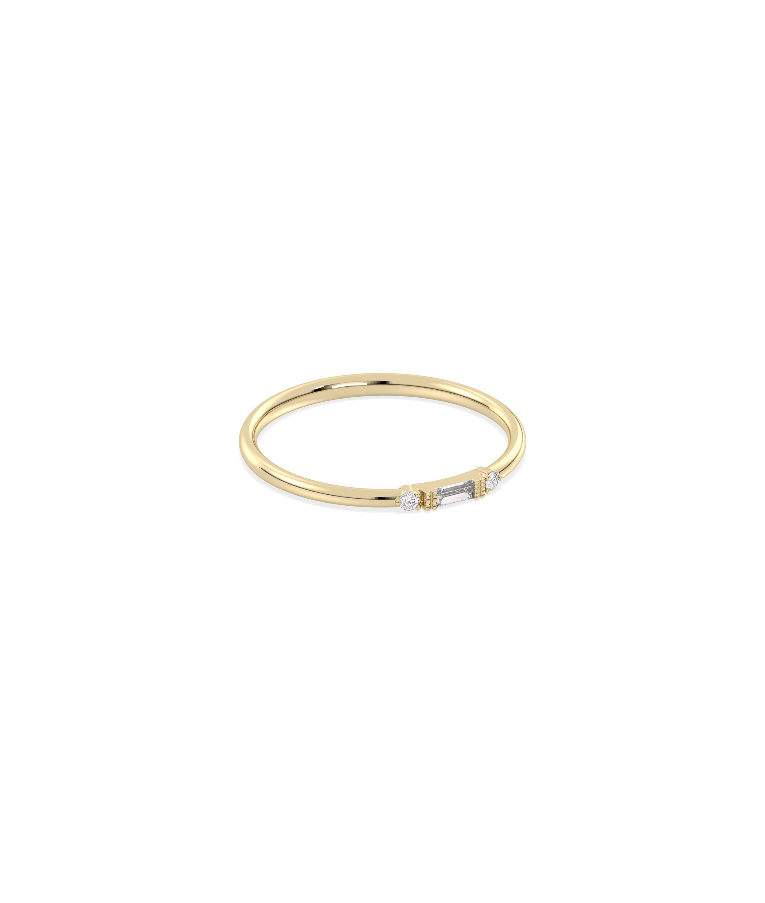 Baguette and Accent Diamond Ring | Everyday Jewelry 