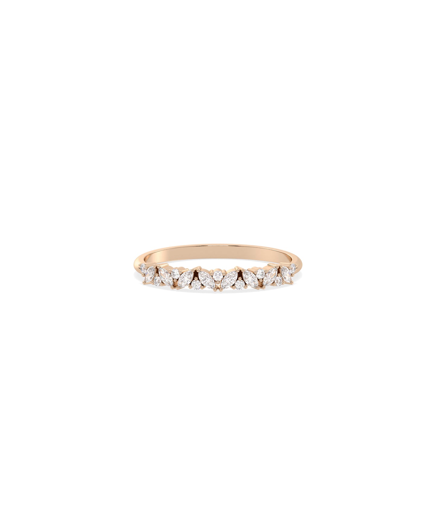 Diamond Multi Shape Cluster Band Ring | 14k Gold Ring