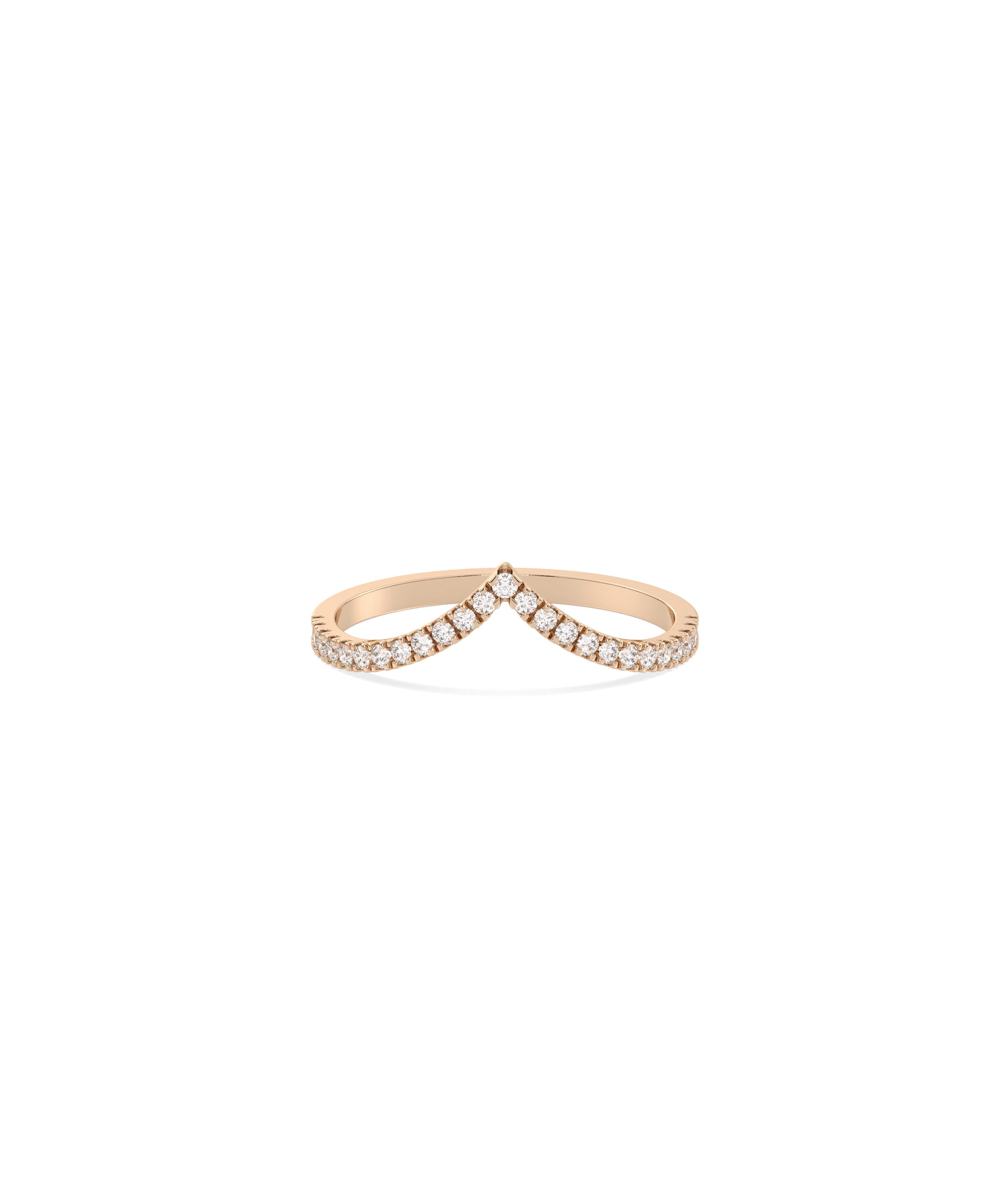 Diamond Chevron Band Ring