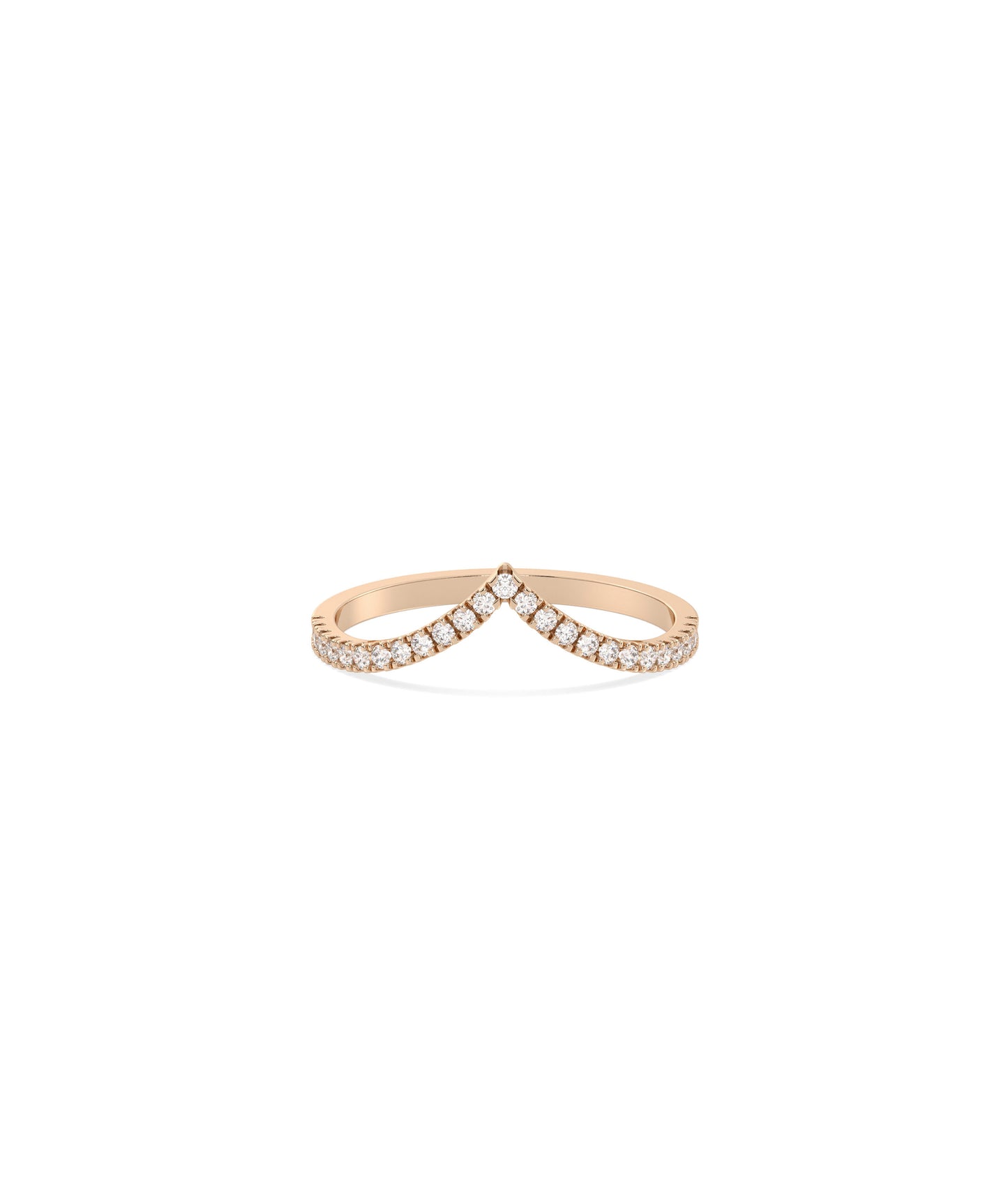 Diamond Chevron Band Ring