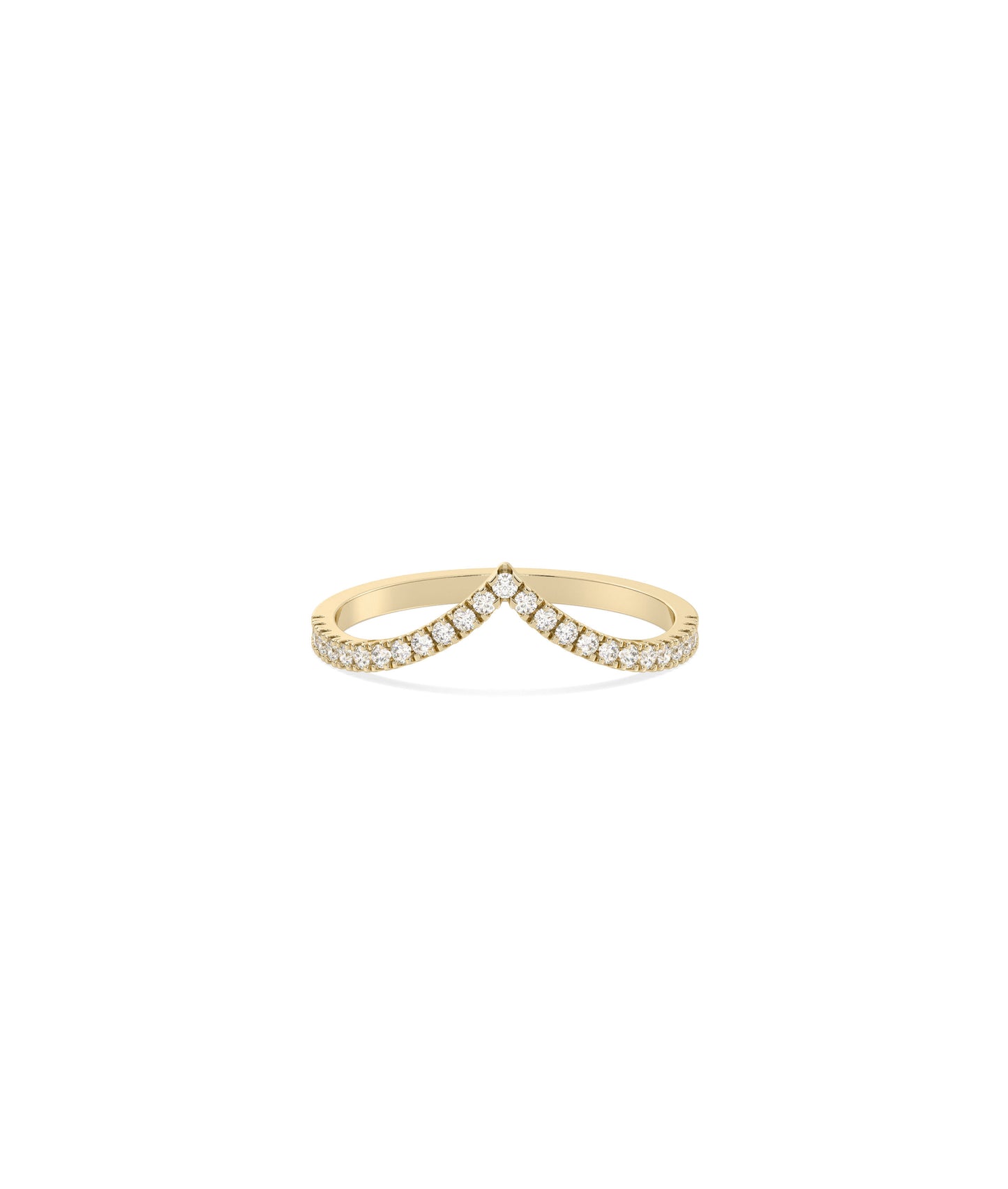 Diamond Chevron Band Ring