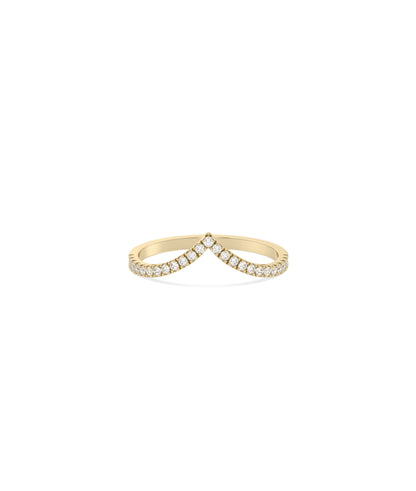 Diamond Chevron Band Ring