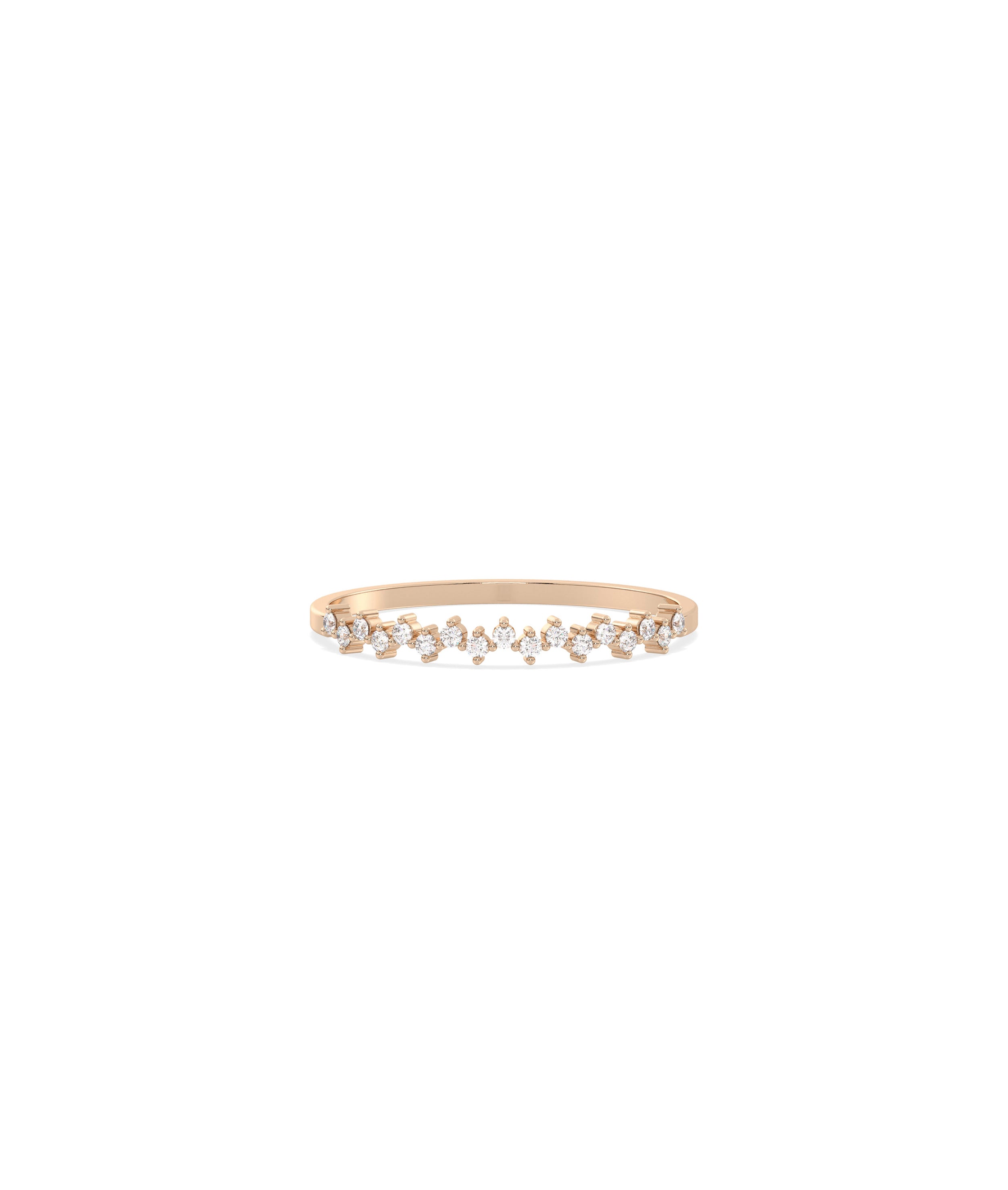 "Zig Zag Diamond Band Ring - Elegant Diamond Band Ring for Timeless Style"