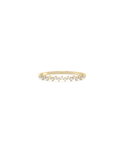 "Zig Zag Diamond Band Ring - Elegant Diamond Band Ring for Timeless Style"