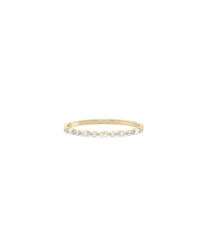 Marquise and Round Diamond Band Ring | Everyday Jewelry