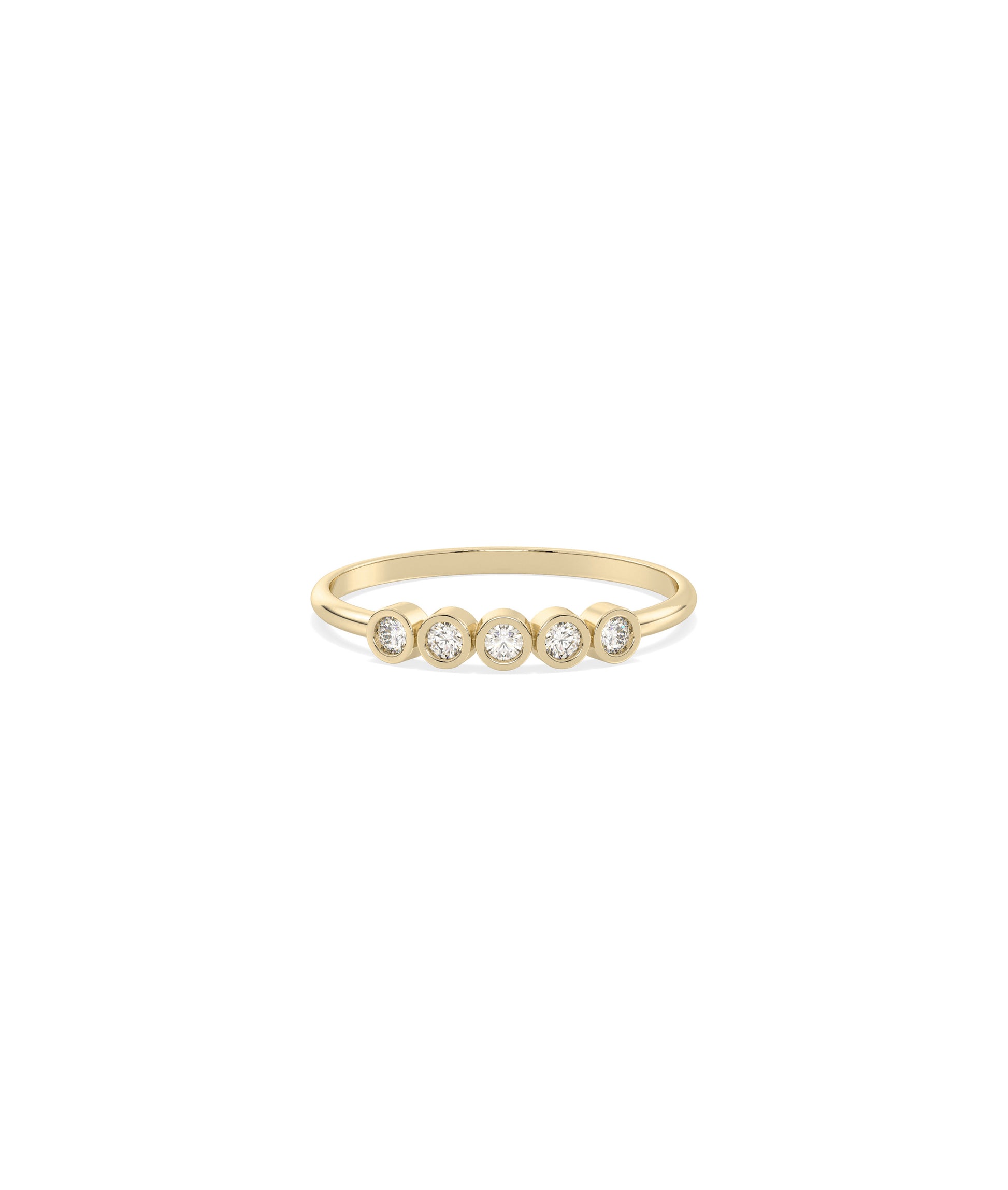 5 Stone Bezel Diamond Band Ring | Diamond Band Rings