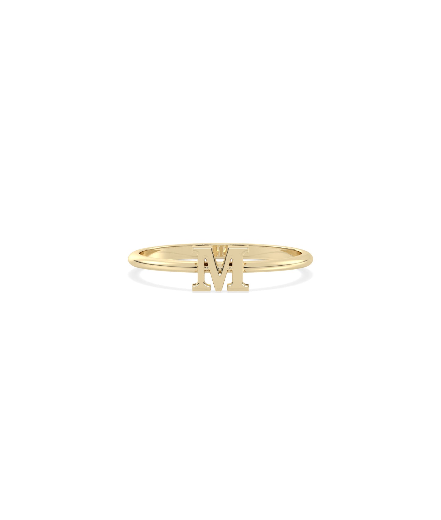 Custom Gold Initial Band Ring