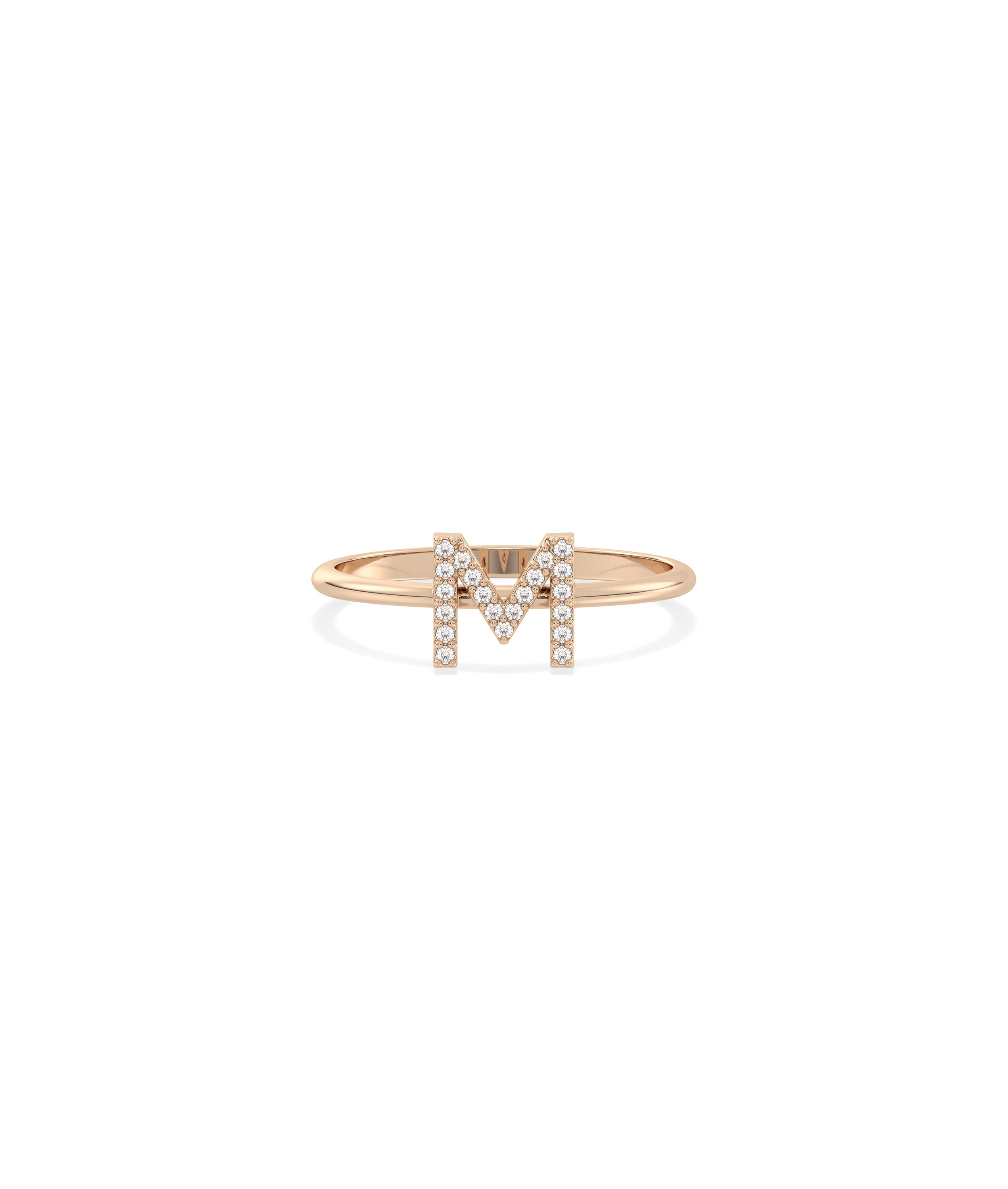 Diamond Initial Letter Ring