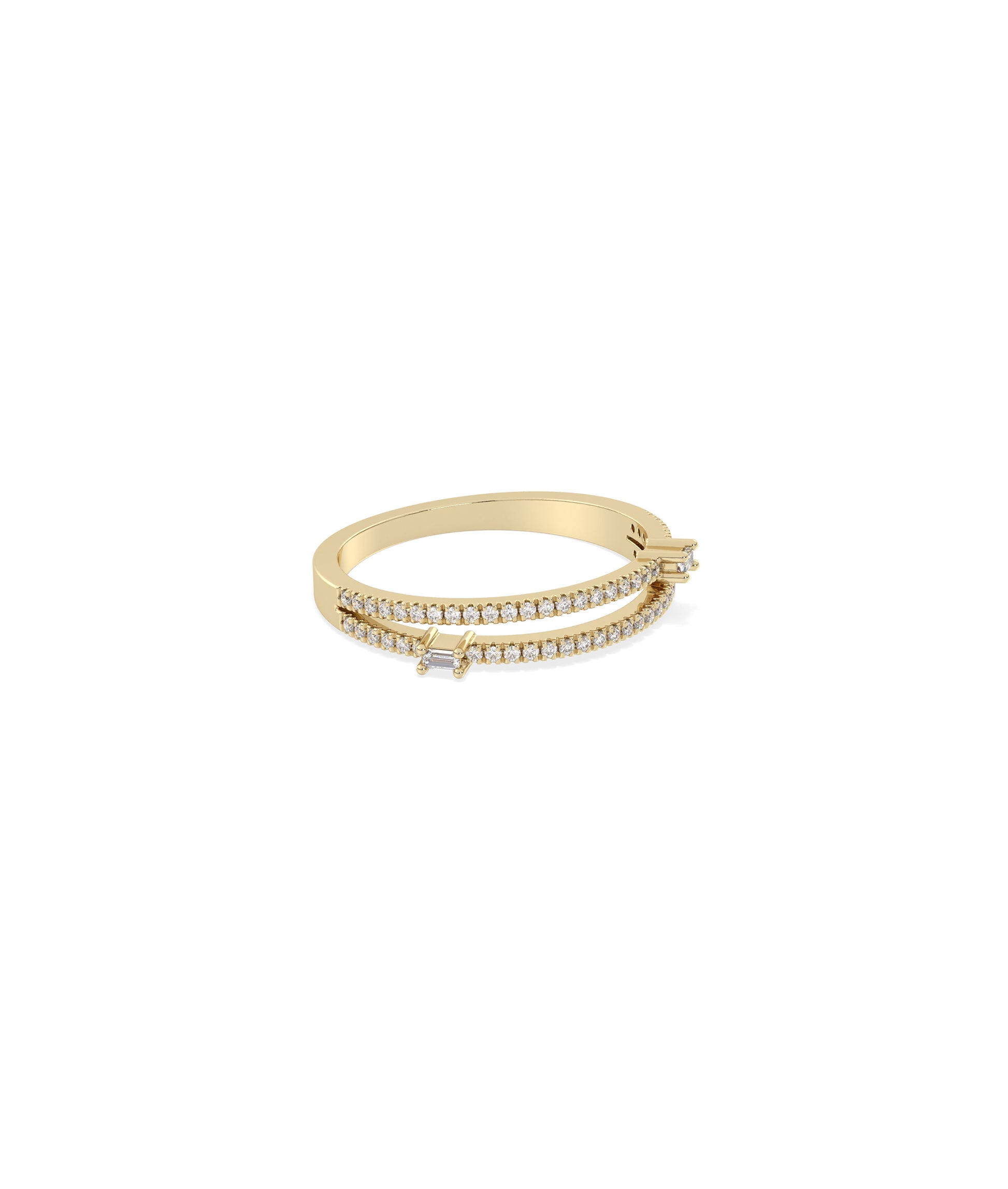 2 Row Diamond Pave Ring | Everyday Jewelry