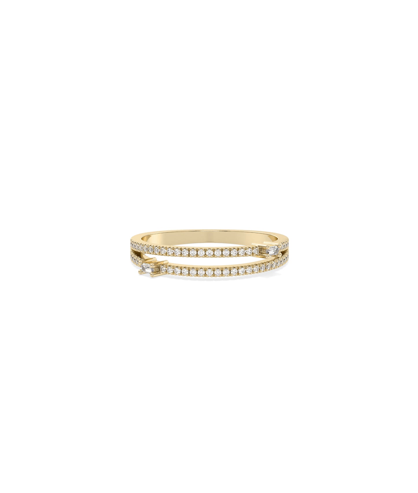 2 Row Diamond Pave Ring | Everyday Jewelry