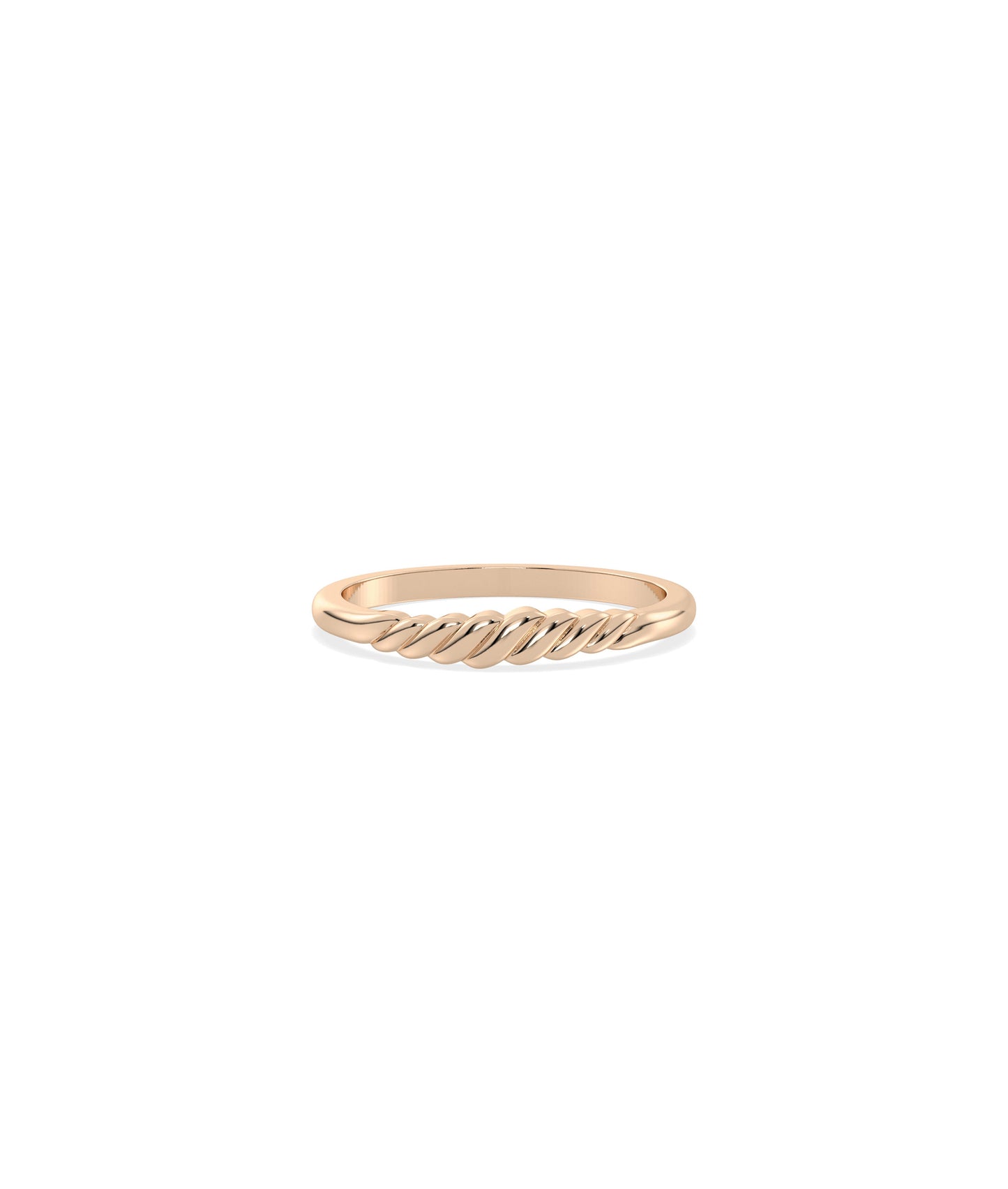 Diamond Twist Signet Ring