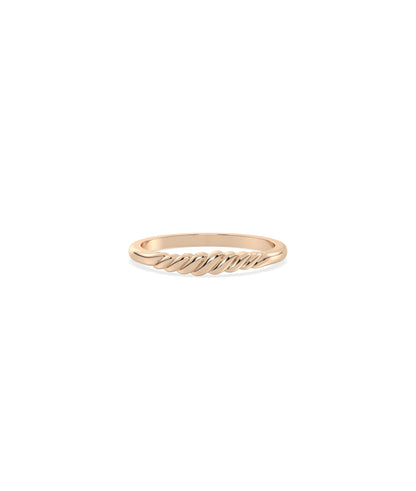 Diamond Twist Signet Ring