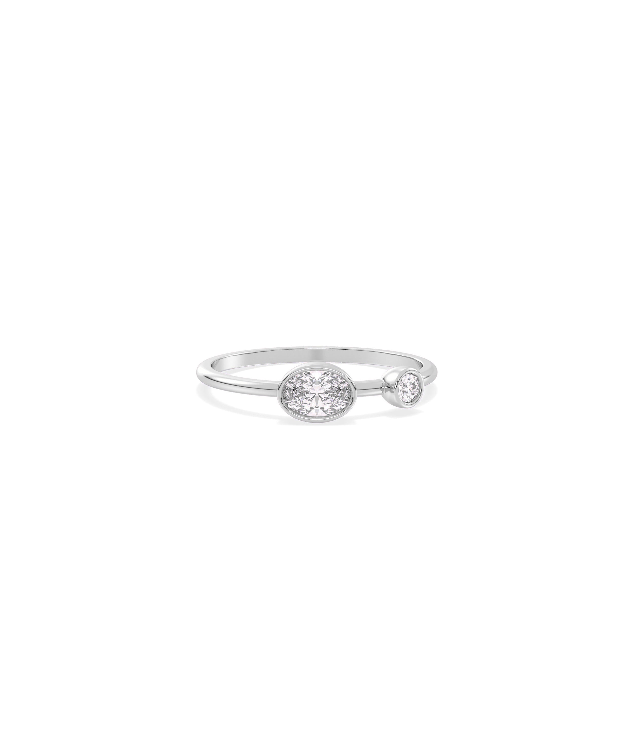 2 Stone Stackable Diamond Ring- Everyday jewelry