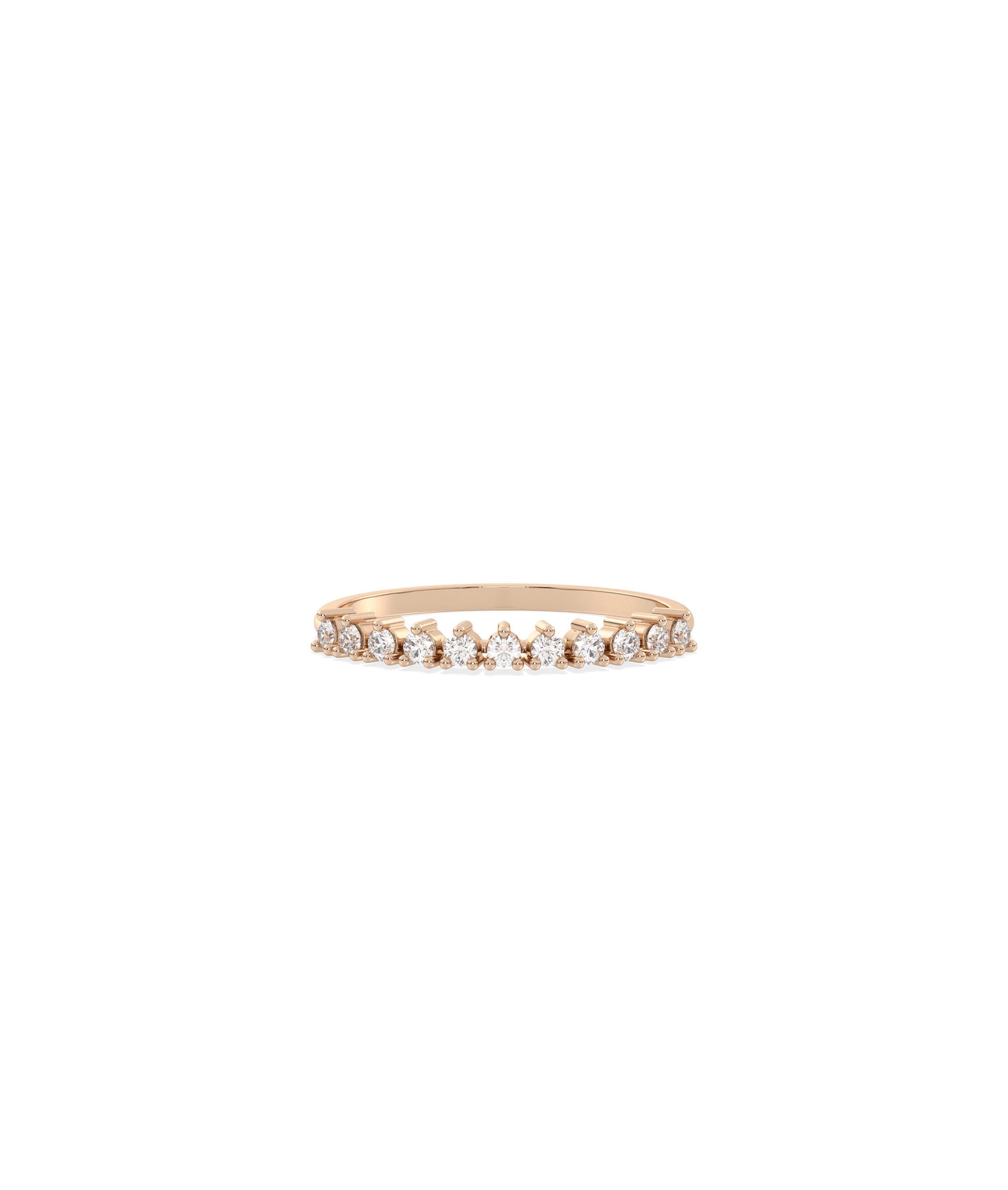 3 Prong Diamond Band Ring | Everyday Jewelry