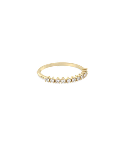 3 Prong Diamond Band Ring | Everyday Jewelry