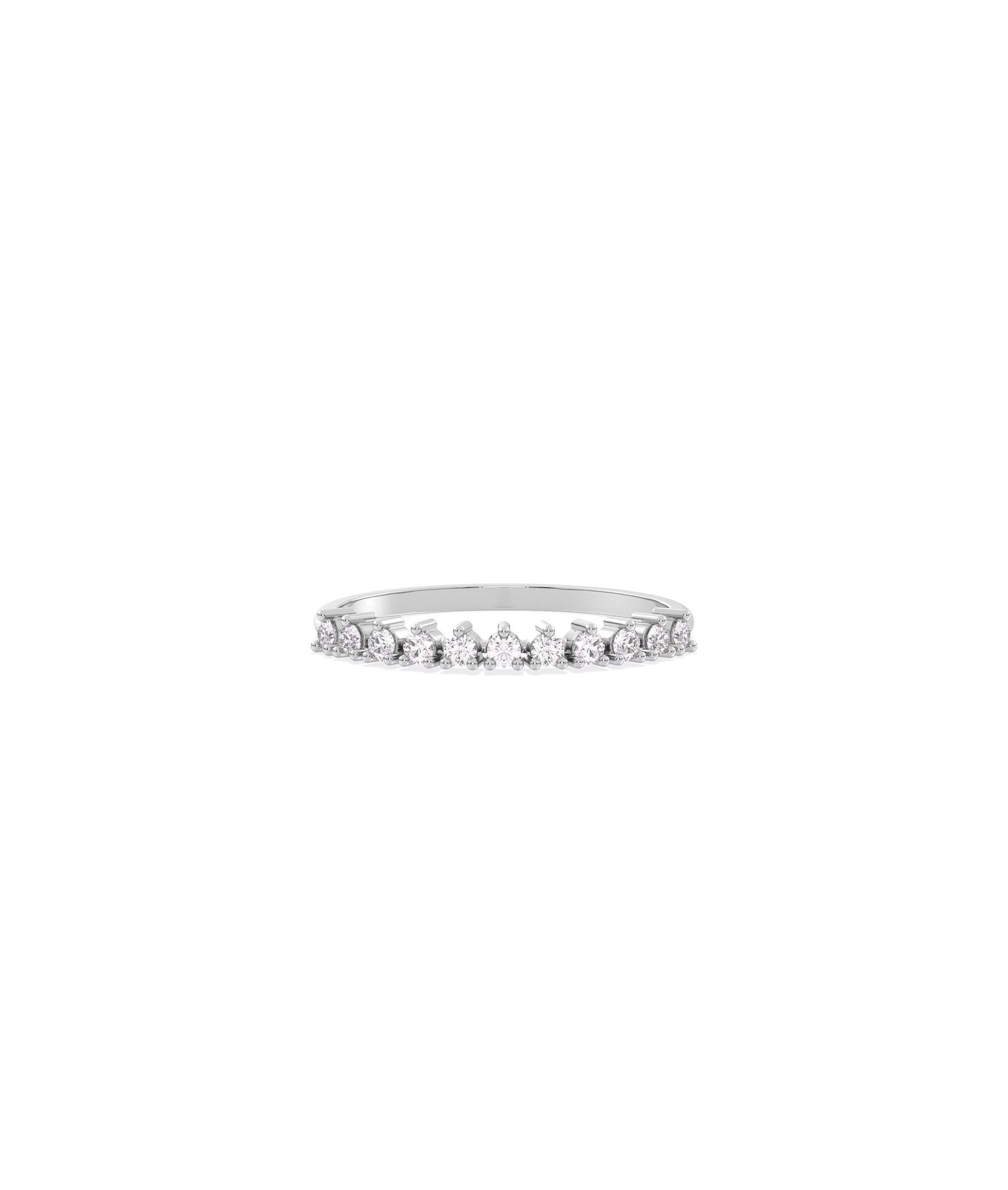 3 Prong Diamond Band Ring | Everyday Jewelry