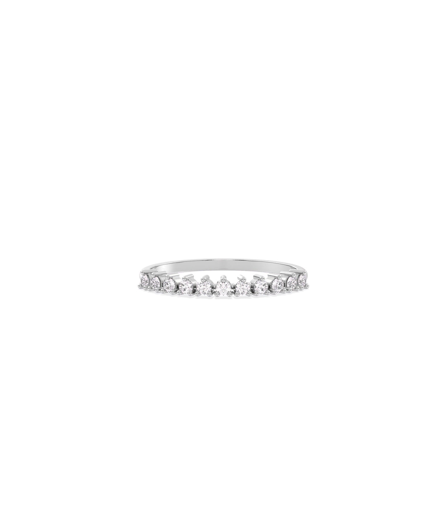 3 Prong Diamond Band Ring | Everyday Jewelry