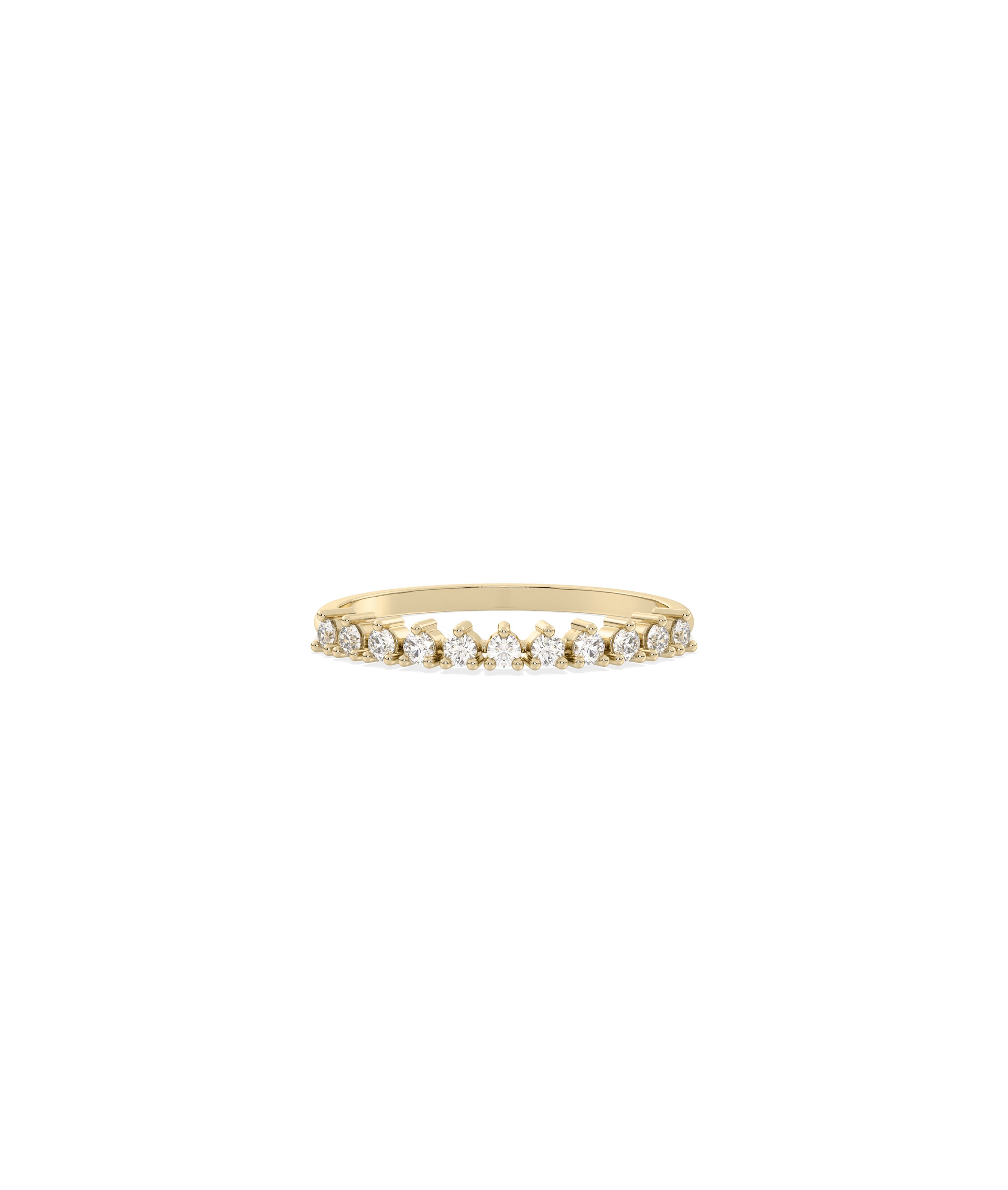 3 Prong Diamond Band Ring | Everyday Jewelry