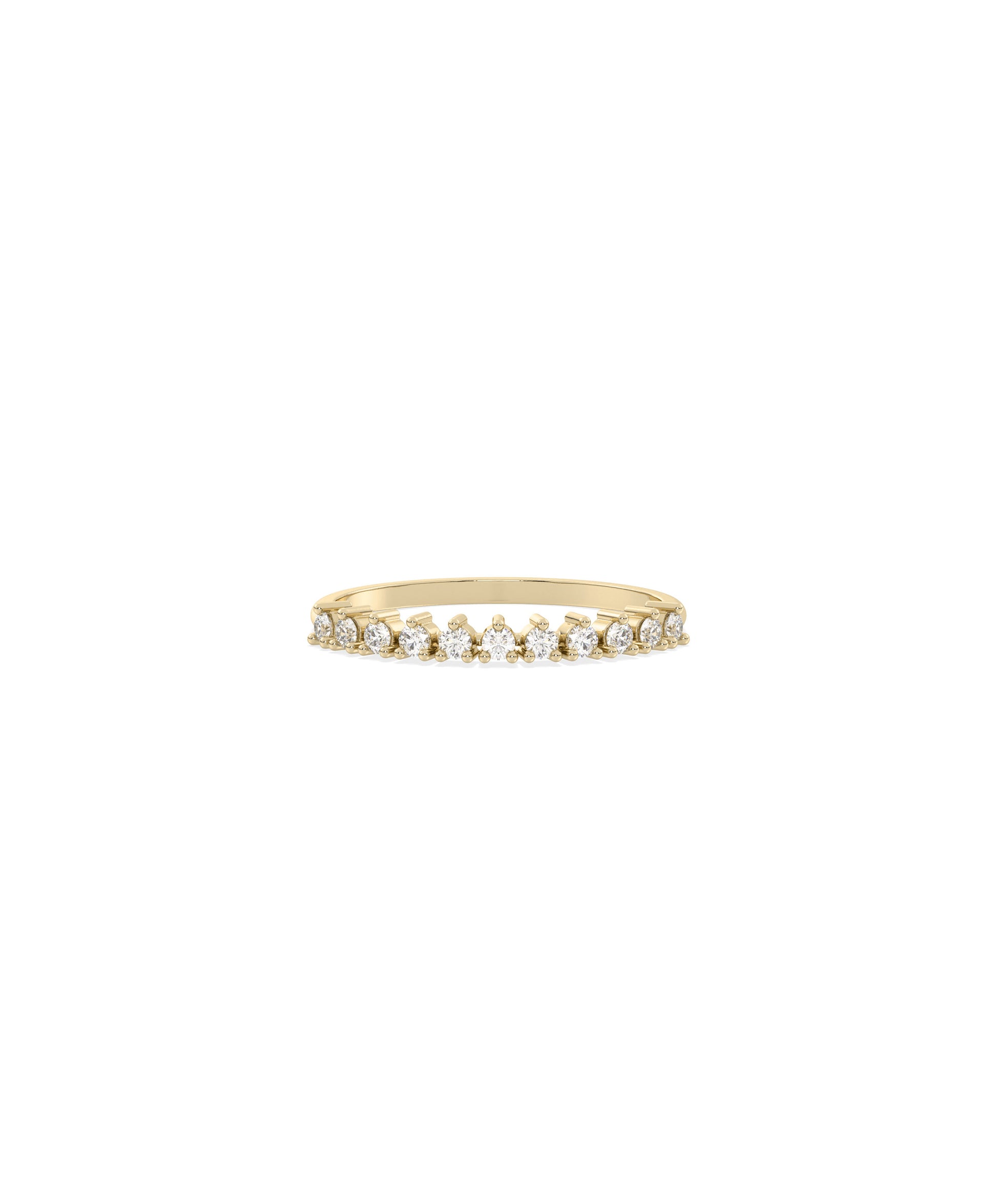 3 Prong Diamond Band Ring | Everyday Jewelry