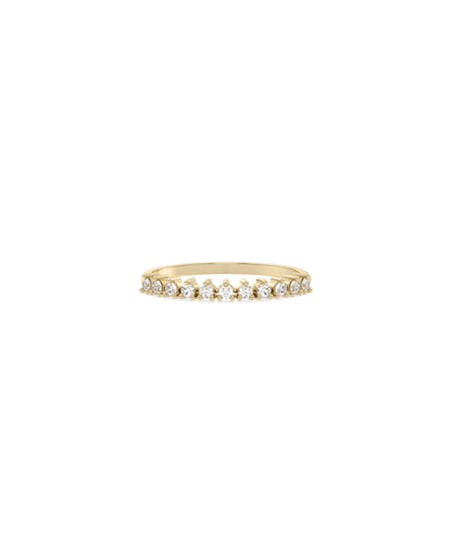 3 Prong Diamond Band Ring | Everyday Jewelry