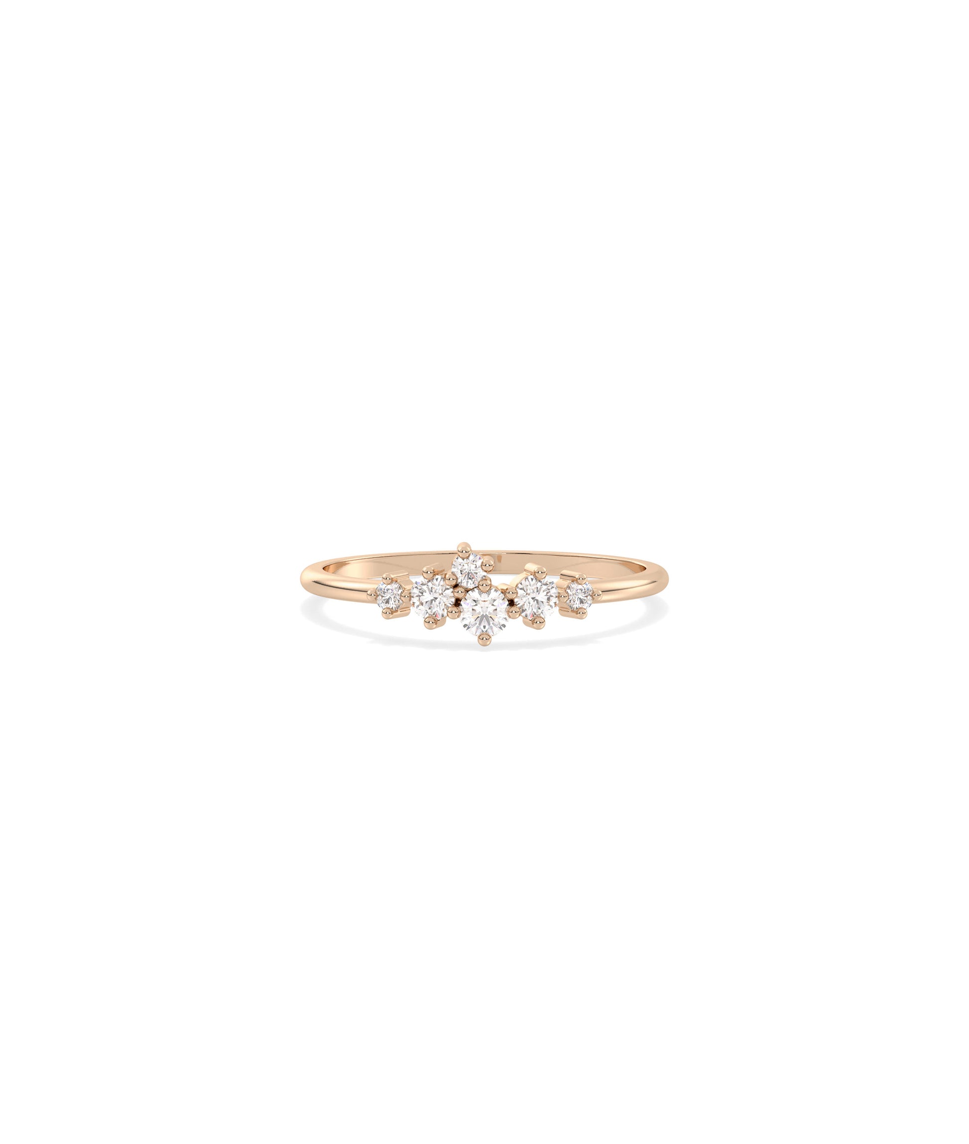 "Cluster Diamond Band Ring - Elegant Diamond Band Ring