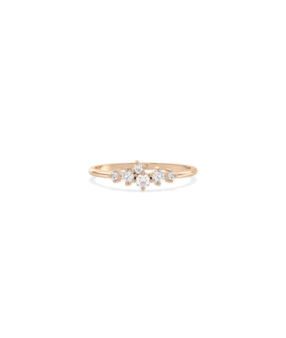 "Cluster Diamond Band Ring - Elegant Diamond Band Ring