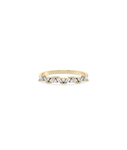 Diamond Multi Shape Cluster Band Ring | 14k Gold Design