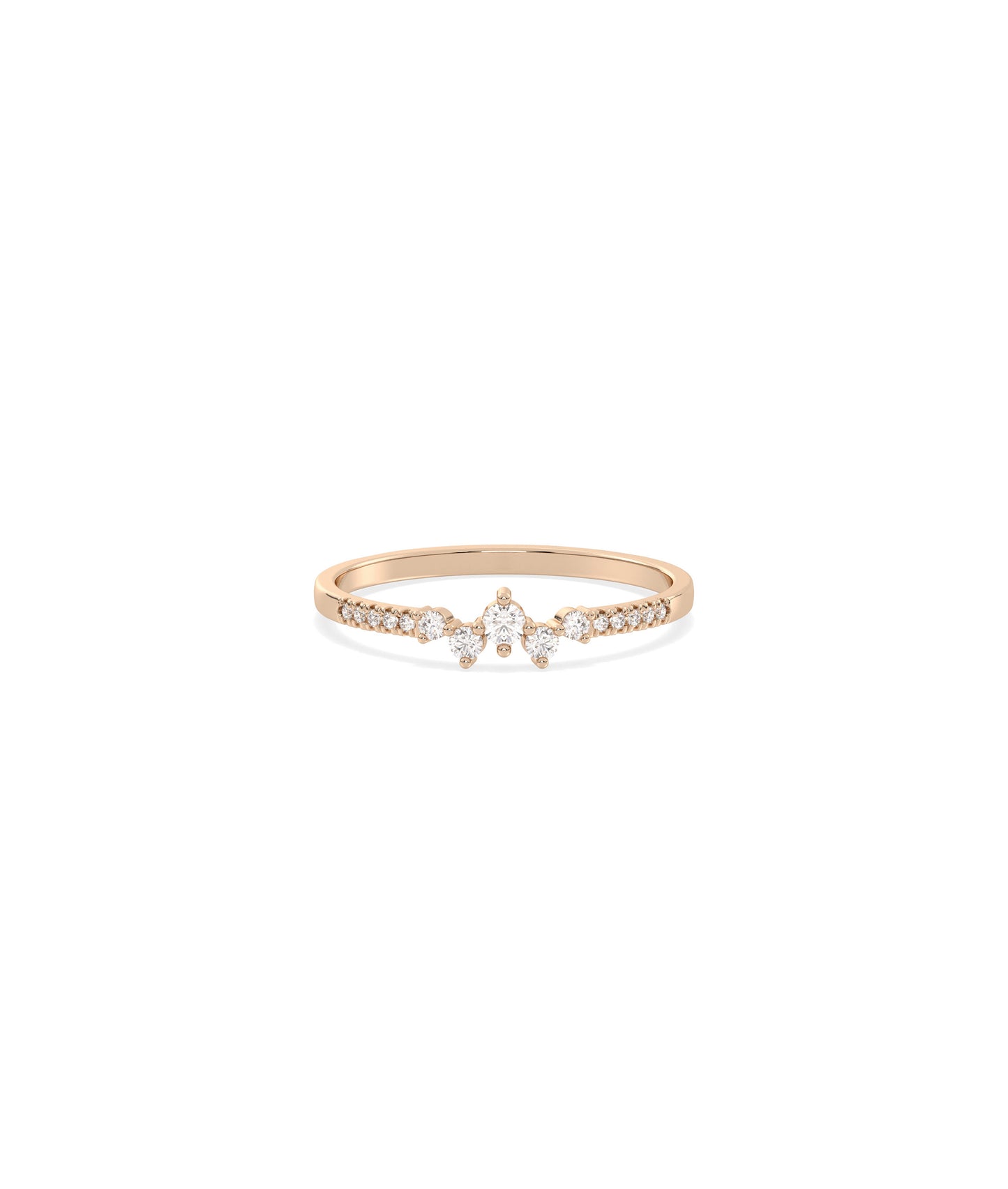 Diamond Cluster Band Ring | Wedding Ring