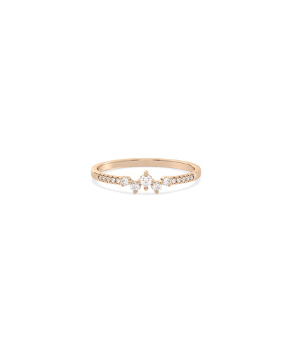 Diamond Cluster Band Ring | Wedding Ring