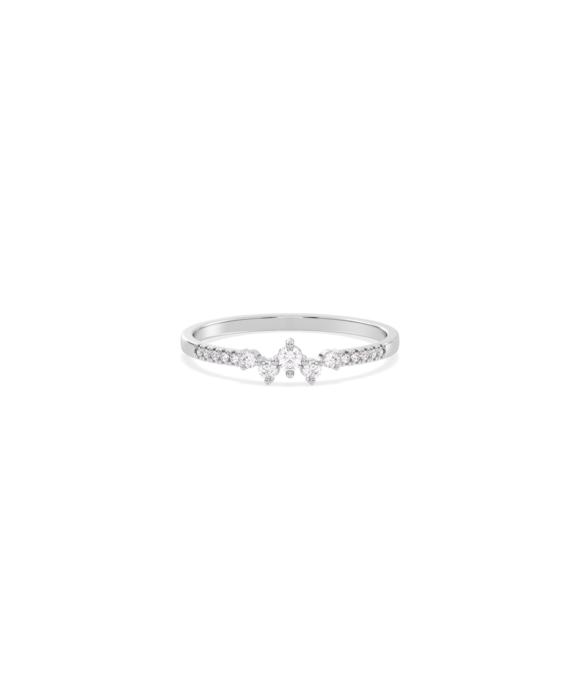 Diamond Cluster Band Ring | Wedding Ring