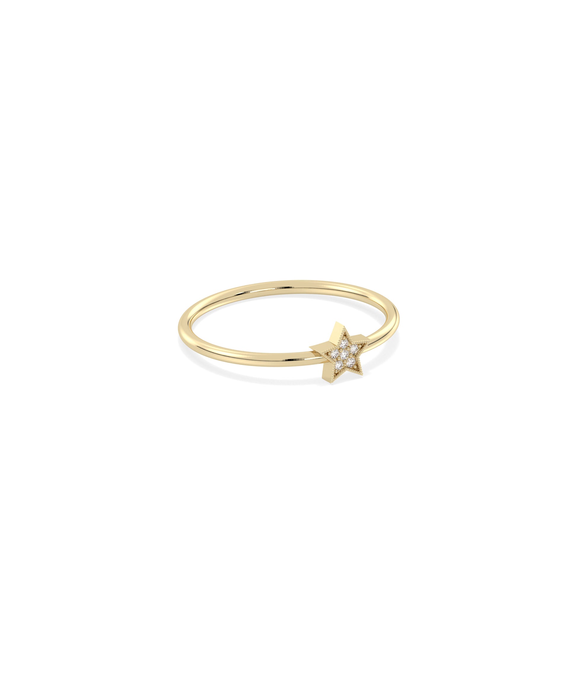 Star Band Ring | Diamond Band Ring