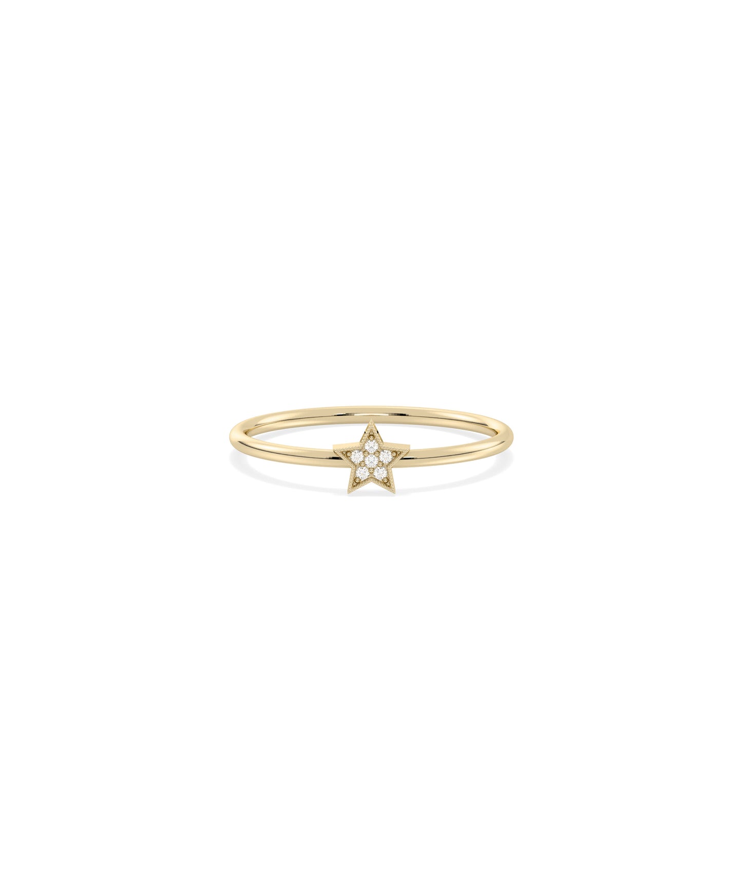 Star Band Ring | Diamond Band Ring