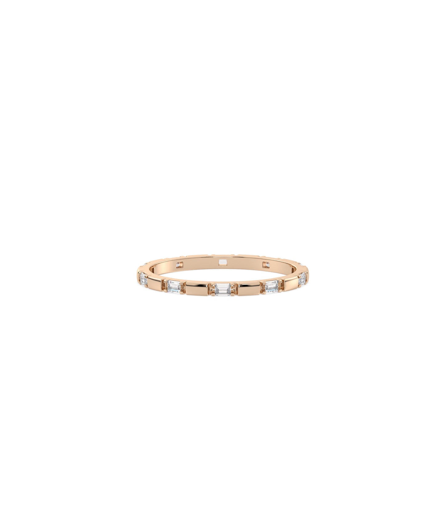 Baguette Diamond Channel Set Eternity Band Ring | Everyday Jewelry 