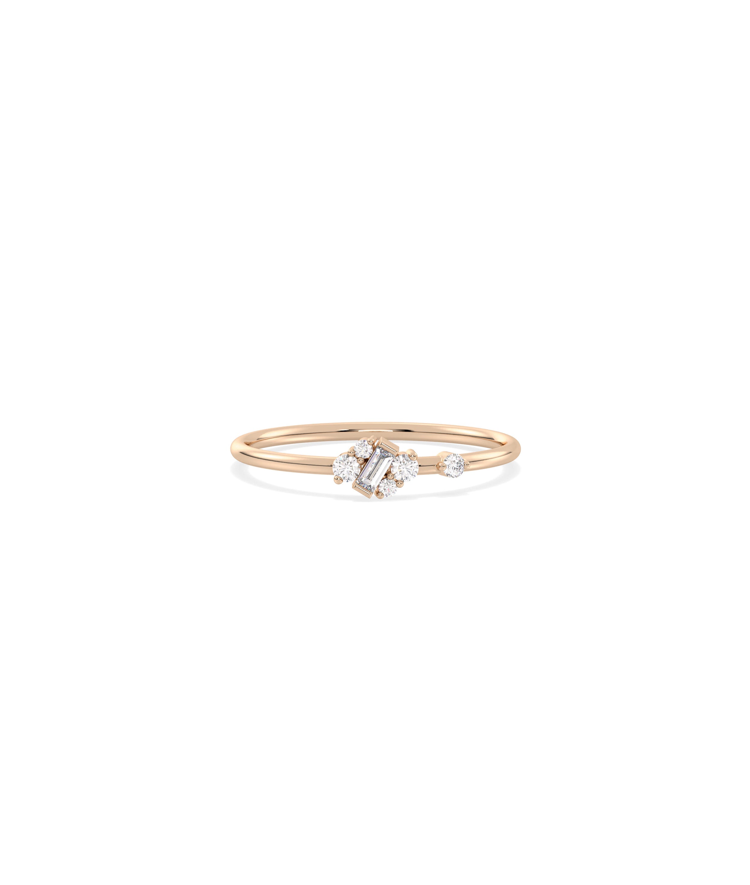 Mix Shape Diamond Cluster Band Ring | Everyday Jewelry