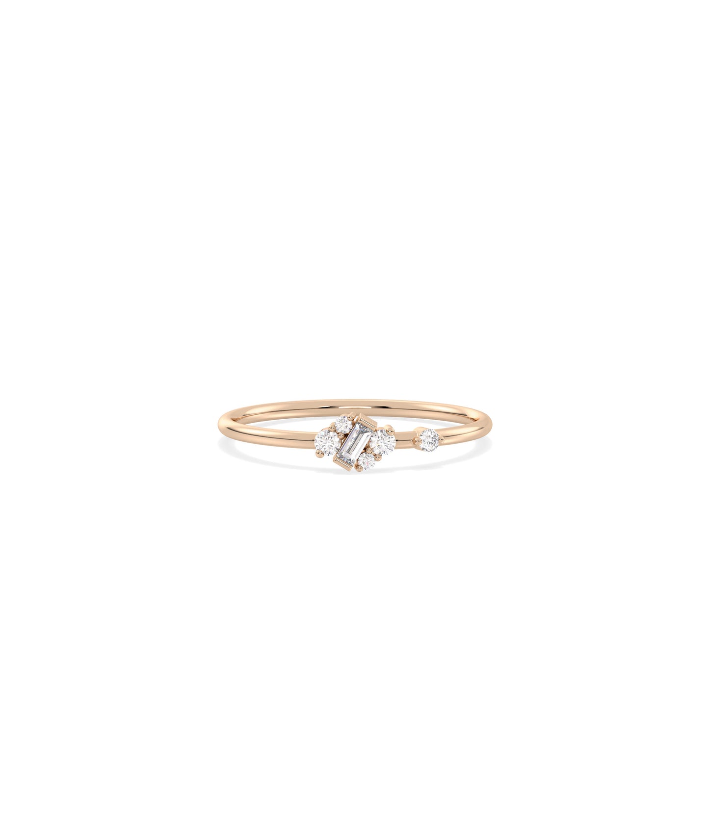 Mix Shape Diamond Cluster Band Ring | Everyday Jewelry