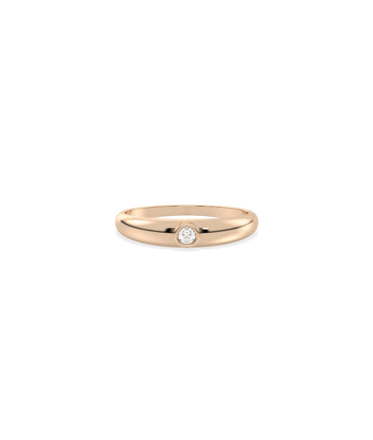 Diamond Solitaire Band Ring