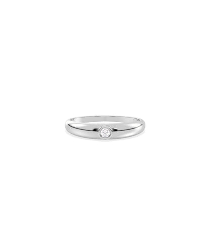 Diamond Solitaire Band Ring