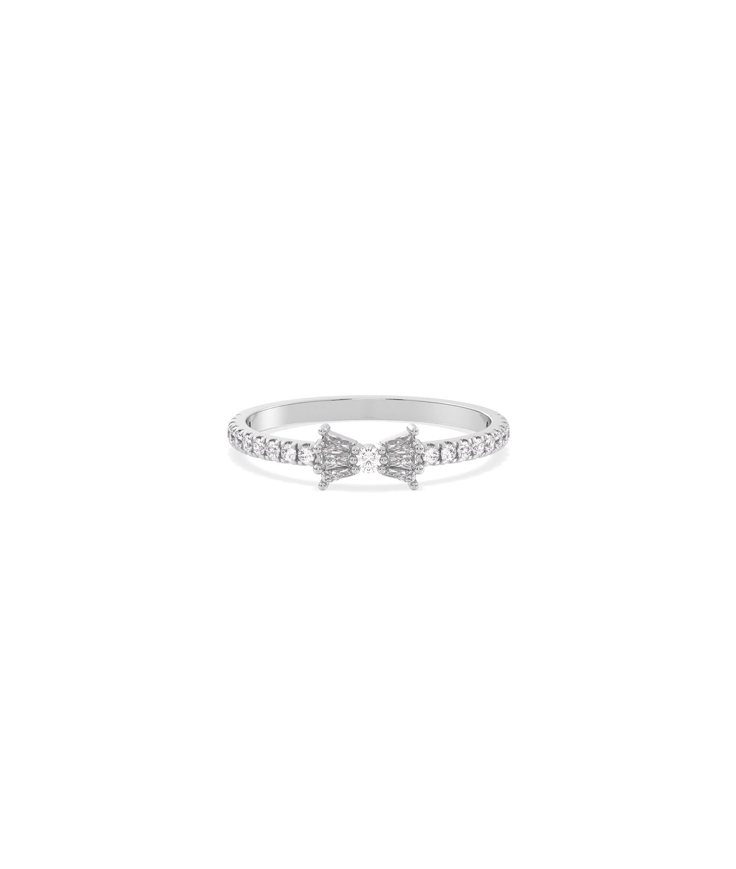 "Diamond Bow Tie Band Ring | Elegant Diamond Band Ring"