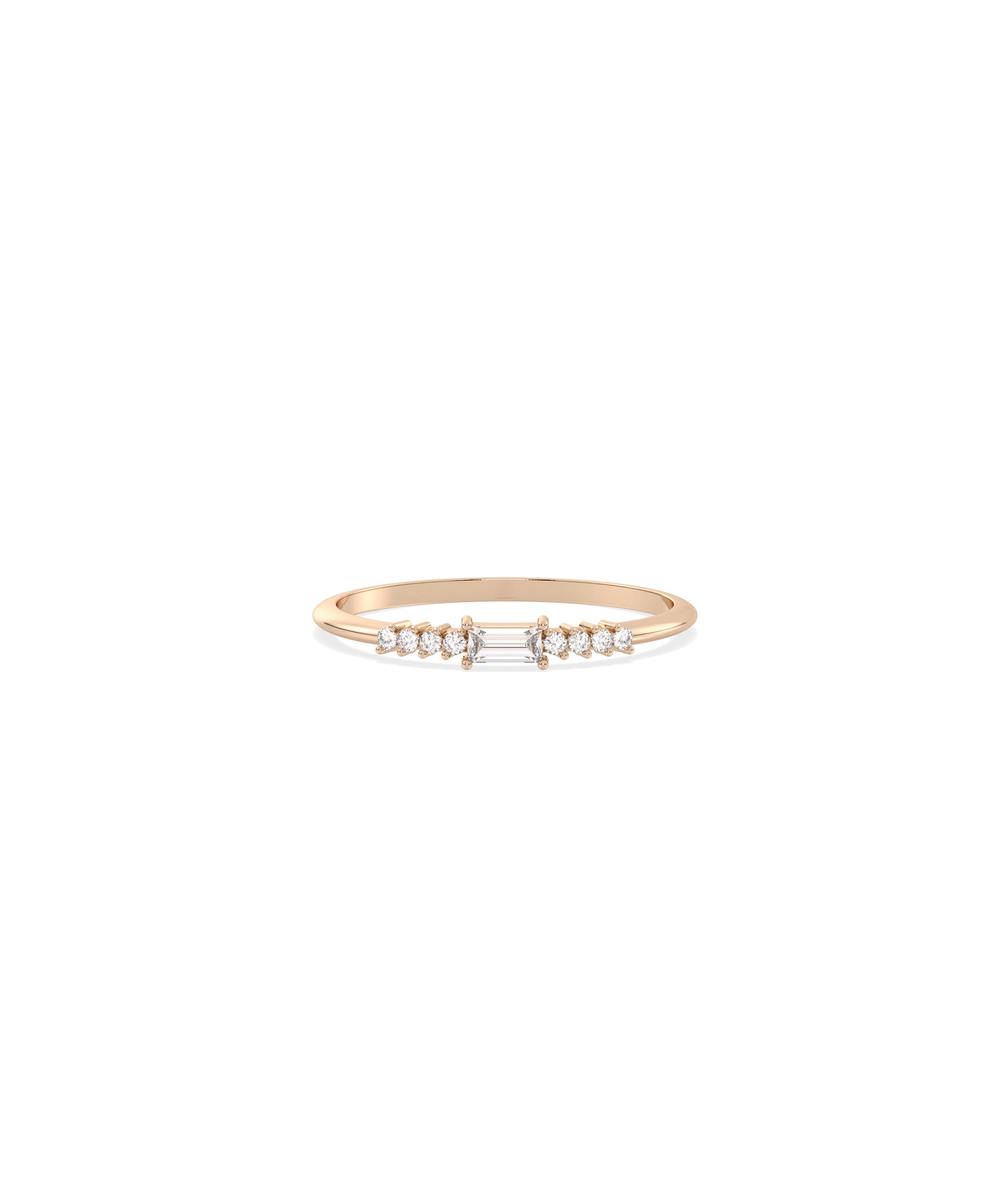 Diamond Baguette and Line Band Ring | Online Diamond Band Rings