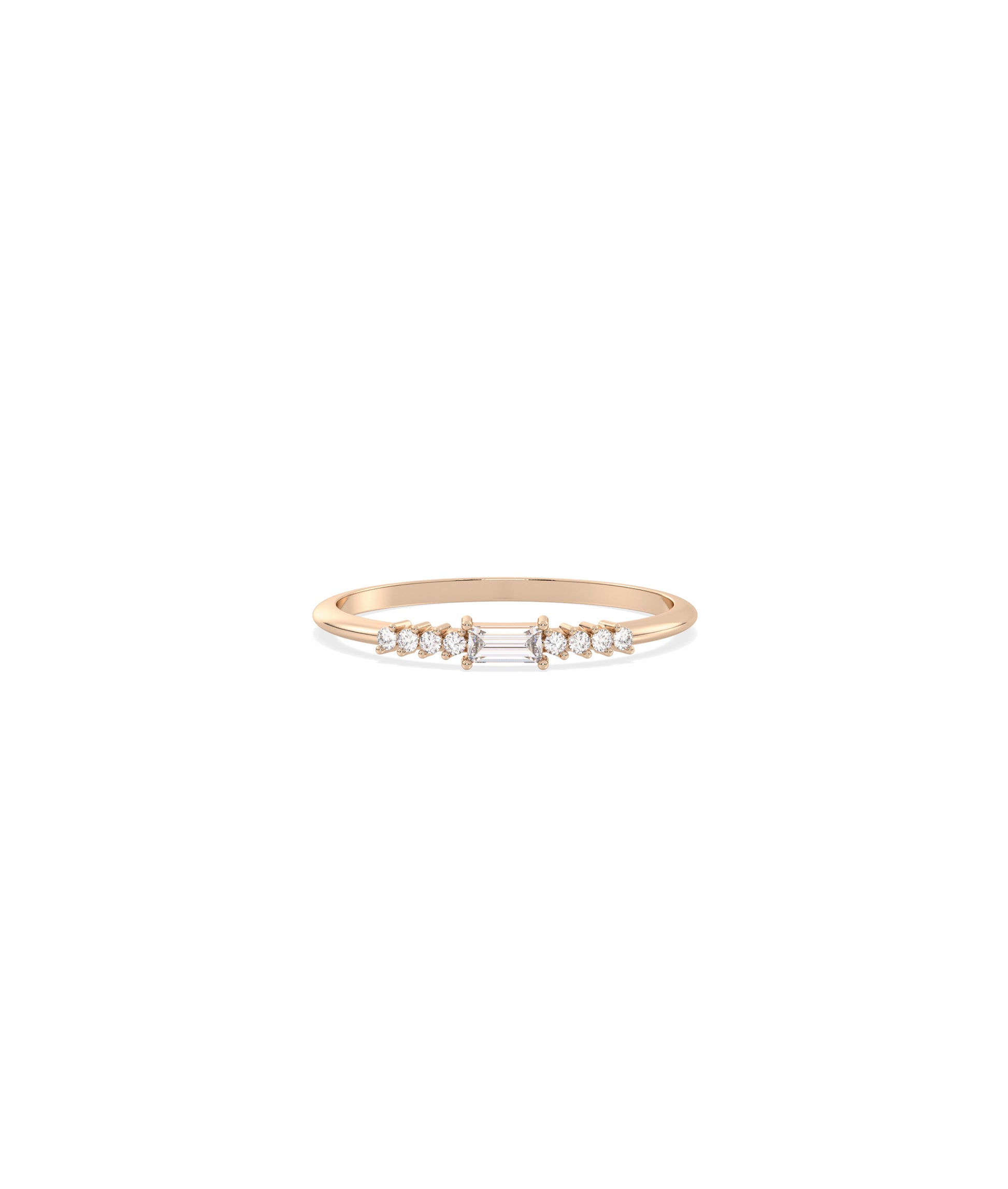 Diamond Baguette and Line Band Ring | Online Diamond Band Rings