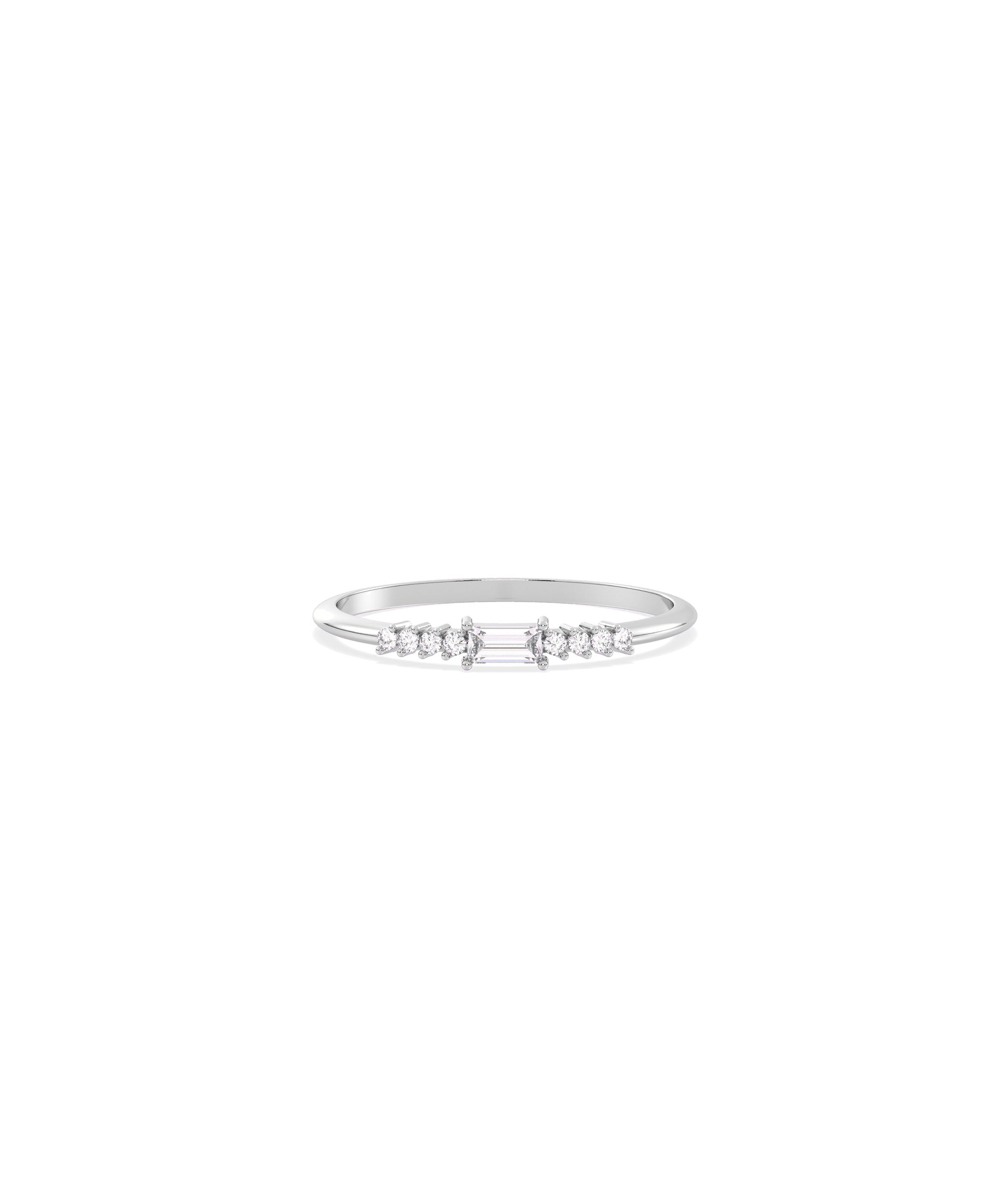 Diamond Baguette and Line Band Ring | Online Diamond Band Rings