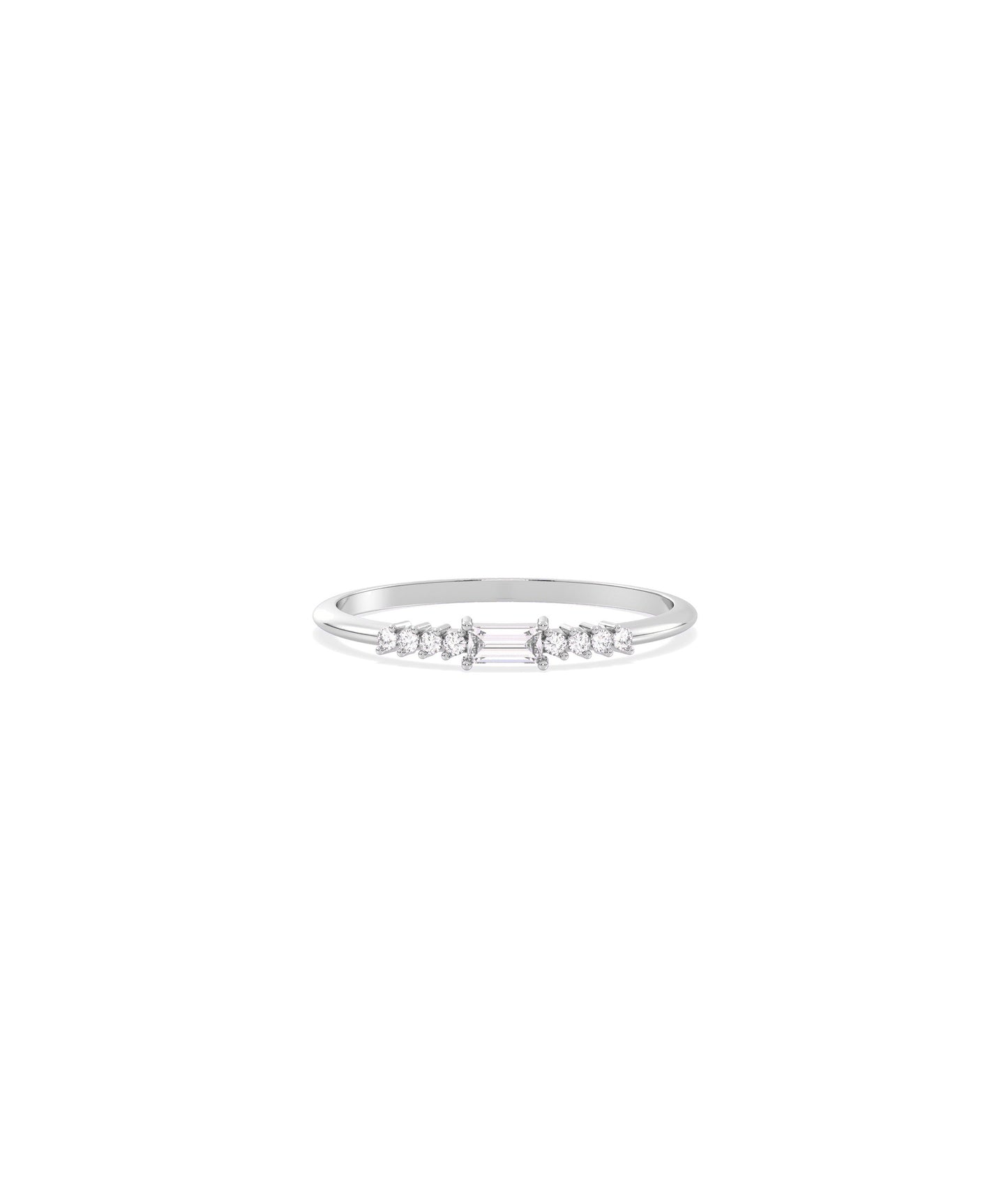 Diamond Baguette and Line Band Ring | Online Diamond Band Rings