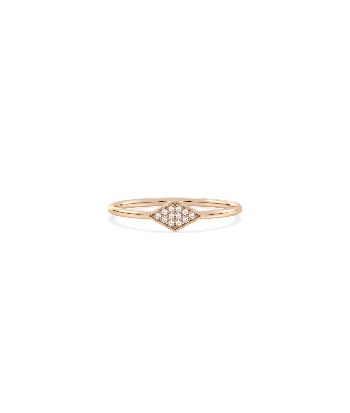 Diamond Shape Pave Band Ring